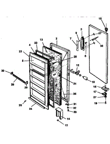 Door Parts parts for Kenmore Freezer 253.9232283 (2539232283, 253 9232283) from AppliancePartsPros.com