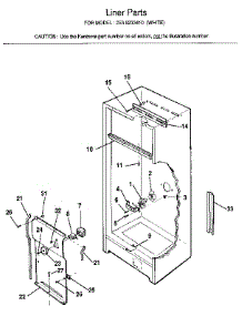 Liner parts for Kenmore Freezer 253.9233410 (2539233410, 253 9233410) from AppliancePartsPros.com