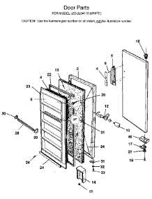 Door parts for Kenmore Freezer 253.9234110 (2539234110, 253 9234110) from AppliancePartsPros.com