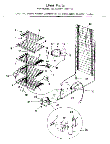 Liner parts for Kenmore Freezer 253.9234111 (2539234111, 253 9234111) from AppliancePartsPros.com