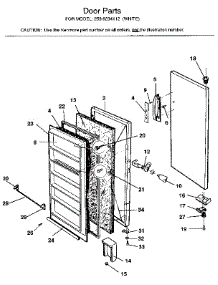 Door parts for Kenmore Freezer 253.9234112 (2539234112, 253 9234112) from AppliancePartsPros.com