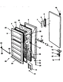 Door Parts parts for Kenmore Freezer 253.9234113 (2539234113, 253 9234113) from AppliancePartsPros.com