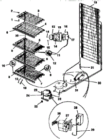 Liner parts for Kenmore Freezer 253.9234115 (2539234115, 253 9234115) from AppliancePartsPros.com