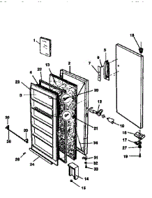 Door parts for Kenmore Freezer 253.9234115 (2539234115, 253 9234115) from AppliancePartsPros.com