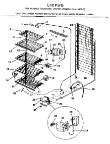 Unit parts for Kenmore Freezer 253.9234311 (2539234311, 253 9234311) from AppliancePartsPros.com