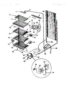 Unit Parts parts for Kenmore Freezer 253.9234314 (2539234314, 253 9234314) from AppliancePartsPros.com
