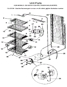 Unit parts for Kenmore Freezer 253.9234380 (2539234380, 253 9234380) from AppliancePartsPros.com