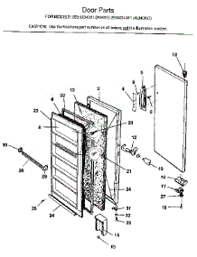 Door parts for Kenmore Freezer 253.9234381 (2539234381, 253 9234381) from AppliancePartsPros.com