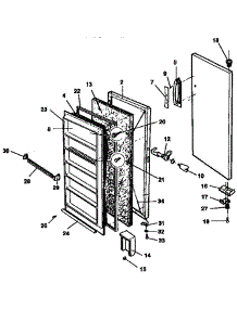 Door Parts parts for Kenmore Freezer 253.9234383 (2539234383, 253 9234383) from AppliancePartsPros.com