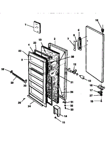Door parts for Kenmore Freezer 253.9234385 (2539234385, 253 9234385) from AppliancePartsPros.com