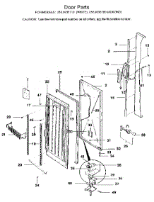 Door parts for Kenmore Freezer 253.9235710 (2539235710, 253 9235710) from AppliancePartsPros.com