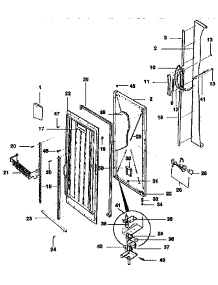 Door Parts parts for Kenmore Freezer 253.9235714 (2539235714, 253 9235714) from AppliancePartsPros.com