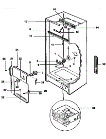 Liner Parts parts for Kenmore Freezer 253.9235714 (2539235714, 253 9235714) from AppliancePartsPros.com
