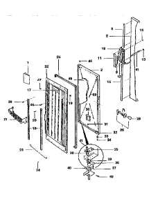 Door parts for Kenmore Freezer 253.9235717 (2539235717, 253 9235717) from AppliancePartsPros.com