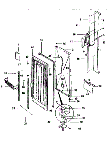 Door parts for Kenmore Freezer 253.9235718 (2539235718, 253 9235718) from AppliancePartsPros.com