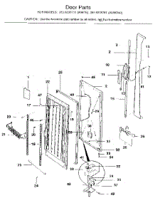 Door parts for Kenmore Freezer 253.9235781 (2539235781, 253 9235781) from AppliancePartsPros.com