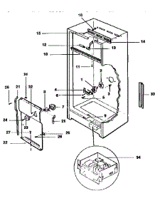 Liner parts for Kenmore Freezer 253.9235788 (2539235788, 253 9235788) from AppliancePartsPros.com