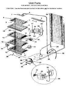 Unit parts for Kenmore Freezer 253.9237380 (2539237380, 253 9237380) from AppliancePartsPros.com