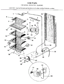 Unit parts for Kenmore Freezer 253.9237381 (2539237381, 253 9237381) from AppliancePartsPros.com