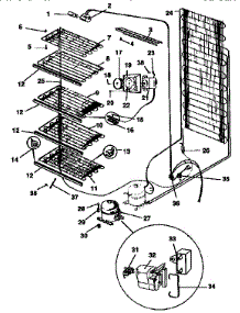 Unit Parts parts for Kenmore Freezer 253.9237382 (2539237382, 253 9237382) from AppliancePartsPros.com
