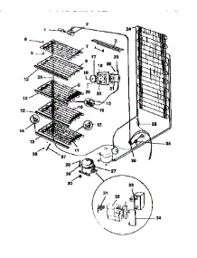 Unit Parts parts for Kenmore Freezer 253.9237383 (2539237383, 253 9237383) from AppliancePartsPros.com
