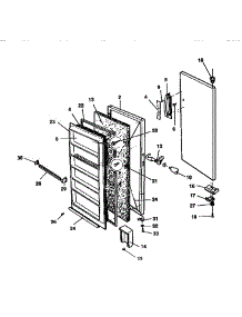 Door Parts parts for Kenmore Freezer 253.9237383 (2539237383, 253 9237383) from AppliancePartsPros.com