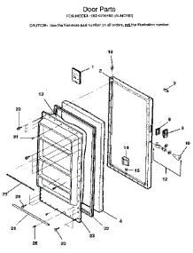 Door parts for Kenmore Freezer 253.9239180 (2539239180, 253 9239180) from AppliancePartsPros.com