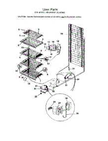 Liner parts for Kenmore Freezer 253.9239181 (2539239181, 253 9239181) from AppliancePartsPros.com