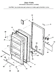 Door parts for Kenmore Freezer 253.9239182 (2539239182, 253 9239182) from AppliancePartsPros.com
