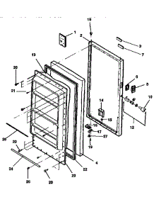 Door Parts parts for Kenmore Freezer 253.9239183 (2539239183, 253 9239183) from AppliancePartsPros.com