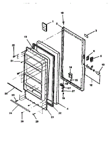 Door parts for Kenmore Freezer 253.9239184 (2539239184, 253 9239184) from AppliancePartsPros.com