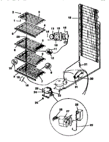 Liner parts for Kenmore Freezer 253.9239184 (2539239184, 253 9239184) from AppliancePartsPros.com