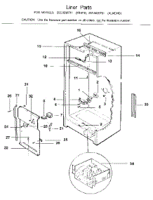 Liner parts for Kenmore Freezer 253.9239711 (2539239711, 253 9239711) from AppliancePartsPros.com