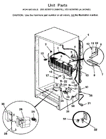 Unit parts for Kenmore Freezer 253.9239780 (2539239780, 253 9239780) from AppliancePartsPros.com