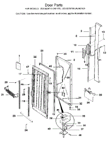 Door parts for Kenmore Freezer 253.9239780 (2539239780, 253 9239780) from AppliancePartsPros.com
