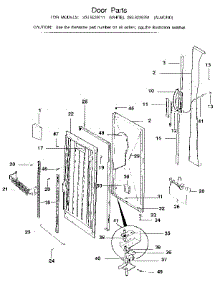 Door parts for Kenmore Freezer 253.9239781 (2539239781, 253 9239781) from AppliancePartsPros.com