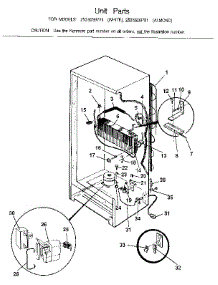 Unit parts for Kenmore Freezer 253.9239781 (2539239781, 253 9239781) from AppliancePartsPros.com