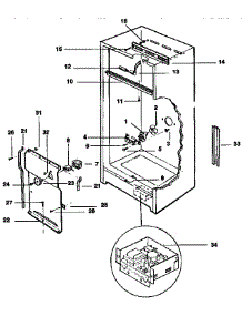 Liner Parts parts for Kenmore Freezer 253.9239784 (2539239784, 253 9239784) from AppliancePartsPros.com