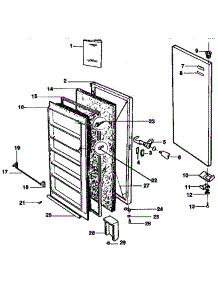 Door Parts parts for Kenmore Freezer 253.9240410 (2539240410, 253 9240410) from AppliancePartsPros.com
