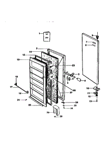 Door Parts parts for Kenmore Freezer 253.9240411 (2539240411, 253 9240411) from AppliancePartsPros.com