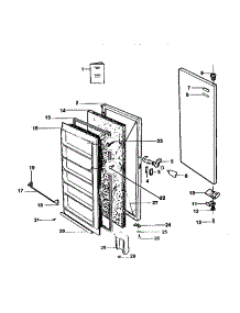 Door Parts parts for Kenmore Freezer 253.9244411 (2539244411, 253 9244411) from AppliancePartsPros.com