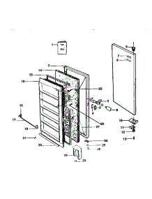 Door Parts parts for Kenmore Freezer 253.9246411 (2539246411, 253 9246411) from AppliancePartsPros.com