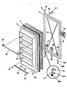 Door parts for Kenmore Freezer 253.9252210 (2539252210, 253 9252210) from AppliancePartsPros.com