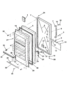 Door parts for Kenmore Freezer 253.9253280 (2539253280, 253 9253280) from AppliancePartsPros.com