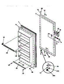 Door parts for Kenmore Freezer 253.9260210 (2539260210, 253 9260210) from AppliancePartsPros.com