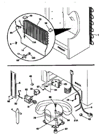 System parts for Kenmore Freezer 253.9260210 (2539260210, 253 9260210) from AppliancePartsPros.com