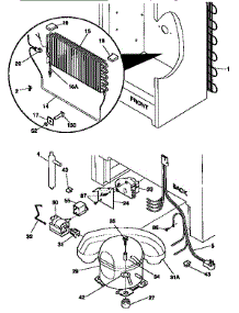 System parts for Kenmore Freezer 253.9260211 (2539260211, 253 9260211) from AppliancePartsPros.com