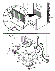 System parts for Kenmore Freezer 253.9260212 (2539260212, 253 9260212) from AppliancePartsPros.com
