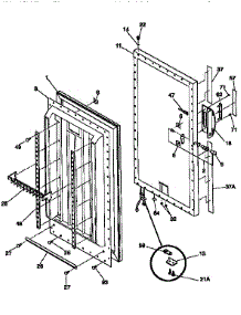 Door parts for Kenmore Freezer 253.9260410 (2539260410, 253 9260410) from AppliancePartsPros.com