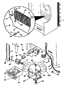 System parts for Kenmore Freezer 253.9260410 (2539260410, 253 9260410) from AppliancePartsPros.com